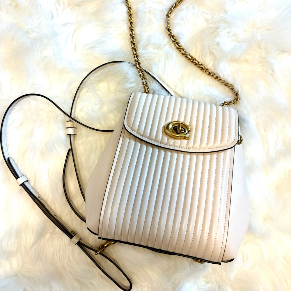 Coach leather backpack